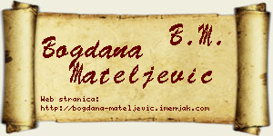 Bogdana Mateljević vizit kartica